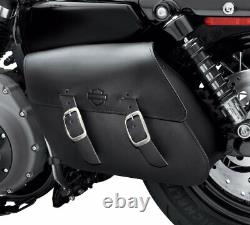 04-20 Harley Sportster Single-Sided Swingarm Bag Black Bar&Shield WithBracket