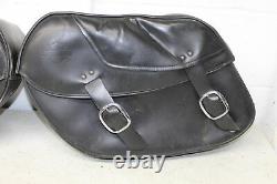 06-11 Harley-davidson Dyna Side Leather Bar & Shield Luggage Saddlebag Bag L&r