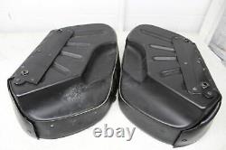 06-11 Harley-davidson Dyna Side Leather Bar & Shield Luggage Saddlebag Bag L&r