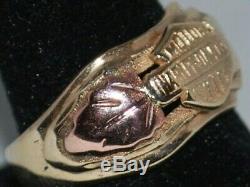 10k Gold ring with a Harley Davidson Bar and Shield Black Hills design