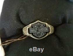 #136 NEW Harley-Davidson sterling silver ring, black bar and shield, MOD sz 11