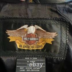 2010 Harley Davidson Mens Black Leather Riding Jacket Bar & Shield Logo 2XL XXL