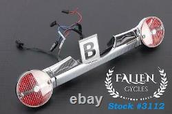 2012 Harley Dyna Chrome BAR & SHIELD LED Rear Back Turn Signal Light Bar TESTED
