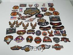 46 Harley Davidson Patches Lot HOG Owners Group Eagle Bar & Shield Sturgis Wings