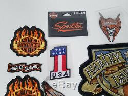 46 Harley Davidson Patches Lot HOG Owners Group Eagle Bar & Shield Sturgis Wings
