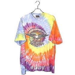 90S Harley Davidson 90 Hanes Eagle Bar Shield Tie Dye Print Short Sleeve T-Shirt