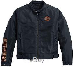 98162-17em Harley-davidson Bar&shield Logo Mesh Riding Jacket New