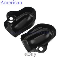 Black Bar & Shield Rear Axle Covers swingarm For Harley VRSC V-Rod VRSCA 2002-17