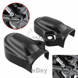Black Bar & Shield Rear Axle Covers swingarm For Harley VRSC V-Rod VRSCA 2002 up