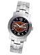Bulova Harley-davidson Mens Bar & Shield Stainless Steel Bracelet Watch 76a019