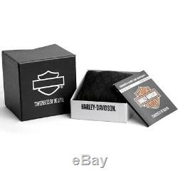 Bulova Harley-Davidson Mens Bar & Shield Stainless Steel Watch 76A162