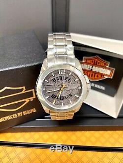 Bulova Mens Harley-Davidson Wing Bar & Shield Two Tone Watch 76A157