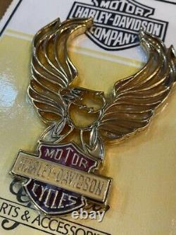 Dead Stock Harley Genuine Eagle Bar & Shield Gold Medallion Insert from Japan