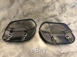 Dyna Bar And Shield Leather Saddlebags 90369-06D