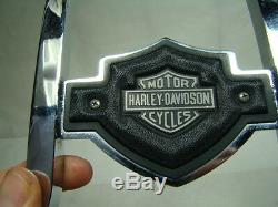 EPS15825 chrome Harley FXR sissy bar FXRT + Bar & Shield emblem FXRD FXRS FXLR +