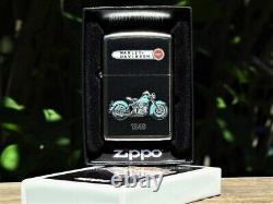 European Zippo Lighter Harley Davidson 1949 Panhead V-Twin Bar and Shield