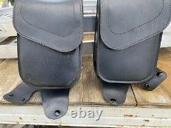 GENUINE Harley Saddlebag Guard Bags Leather Bar Shield Embossed Touring