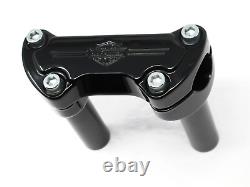 Genuine Harley Davidson Gloss Black 4 1/4 Risers + Bar & Shield Handlebar Clamp