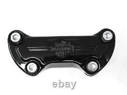 Genuine Harley Davidson Gloss Black 4 1/4 Risers + Bar & Shield Handlebar Clamp