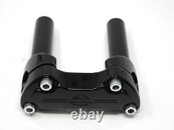 Genuine Harley Davidson Gloss Black 4 1/4 Risers + Bar & Shield Handlebar Clamp