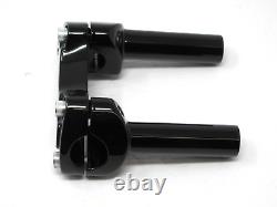 Genuine Harley Davidson Gloss Black 4 1/4 Risers + Bar & Shield Handlebar Clamp