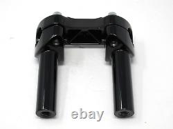 Genuine Harley Davidson Gloss Black 4 1/4 Risers + Bar & Shield Handlebar Clamp