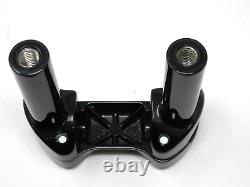 Genuine Harley Davidson Gloss Black 4 1/4 Risers + Bar & Shield Handlebar Clamp