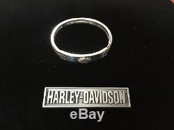 Genuine Harley Davidson Sterling Ladies Bar And Shield Bangle Bracelet 37 Grams