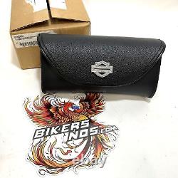 Genuine Harley Diamond Ice Bar & Shield Leather Windshield Bag Black 93300055