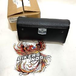 Genuine Harley Diamond Ice Bar & Shield Leather Windshield Bag Black 93300055