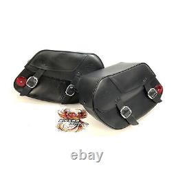 Genuine Harley Dyna Bar & Shield Leather Saddlebag 2002-2017 Dyna 90369-06