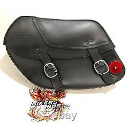 Genuine Harley Dyna Bar & Shield Leather Saddlebag 2002-2017 Dyna 90369-06