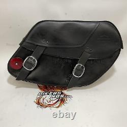 Genuine Harley Dyna Bar & Shield Leather Saddlebag 2002-2017 Dyna 90369-06