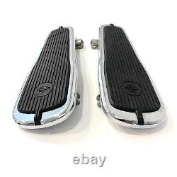 Genuine Harley OEM 86-17 Softail Crested Bar & Shield Chrome Floor Foot Boards