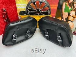 Genuine Harley OEM Bar & Shield Dyna FXD FXDL Genuine Leather Saddlebags