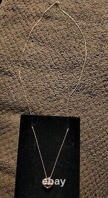 Gold Harley Davidson Bar n Shield five diamond 18 inch necklace
