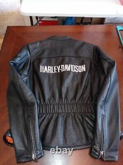 Gorgeous Genuine Harley Davidson Leather Motorcycle Jacket Bar and Shield Small