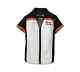 H-d Elemental Bar & Shield Zip Front Shirt Womans 99055-23vw Large