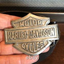 HARLEY DAVIDSON BAR & SHIELD BELT & BUCKLE Silver Tone made for HD
