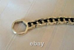 HARLEY DAVIDSON BAR & SHIELD Chain Link MOD 925 Sterling Silver Bracelet 9. WOW