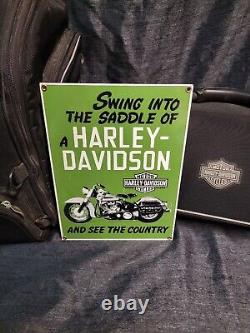 HARLEY DAVIDSON BAR & SHIELD ZIPPERED PREMIUM TOURING LUGGAGE RACK Bag Set