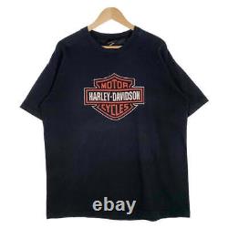 HARLEY-DAVIDSON Harley Davidson Bar & Shield Eagle Print T Shirt Black Size Used