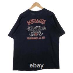 HARLEY-DAVIDSON Harley Davidson Bar & Shield Eagle Print T Shirt Black Size Used