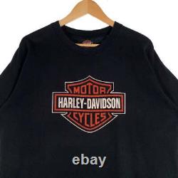 HARLEY-DAVIDSON Harley Davidson Bar & Shield Eagle Print T Shirt Black Size Used