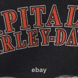 HARLEY-DAVIDSON Harley Davidson Bar & Shield Eagle Print T Shirt Black Size Used