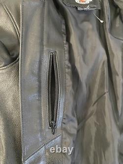 HARLEY DAVIDSON Leather Jacket Womens Size XS Black Bar and Shield Logo