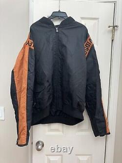 HARLEY DAVIDSON Men's Bar & Shield Nylon Jacket Orange Black 97068-00V Size 3XL