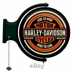 HARLEY DAVIDSON Motorcycles Bar&Shield Live to Ride Rotating Pub Light HDL-15622