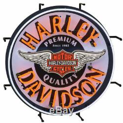 HARLEY DAVIDSON Motorcycles Winged Bar & Shield Neon Sign HDL-15409 Wall-Window