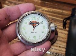 HARLEY-DAVIDSON POCKET WATCH 99621-94V SWISS MADE MOVEMENT BAR & SHIELD New